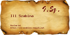 Ill Szabina névjegykártya