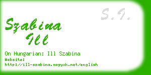 szabina ill business card